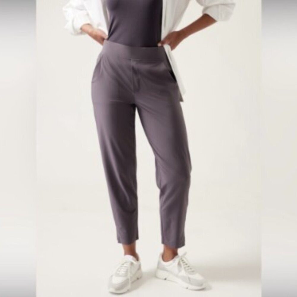 Athleta‎ Purple Grey High Rise Brooklyn Ankle Pants